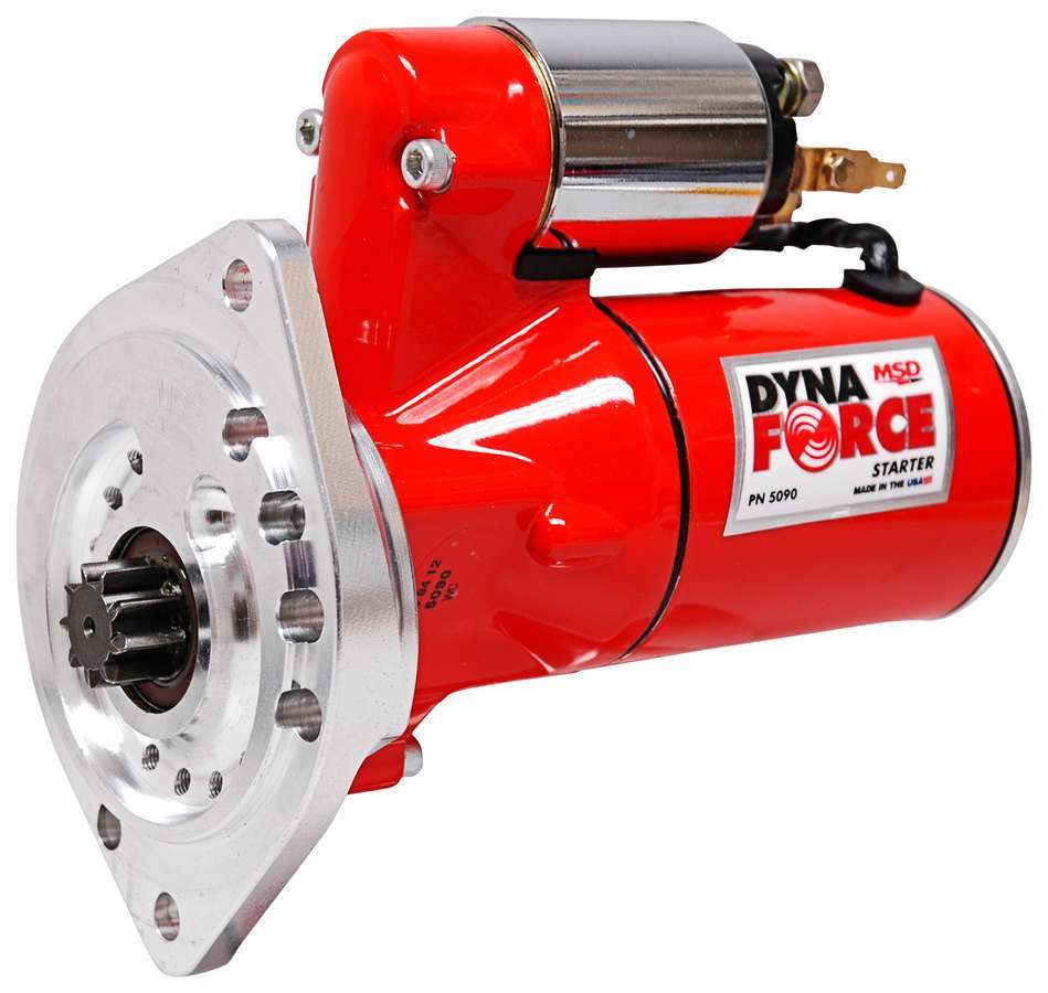MSD Ignition 5090 DynaForce Starter for Small Block Ford with 157/164 Tooth Flywheel, Red Finish