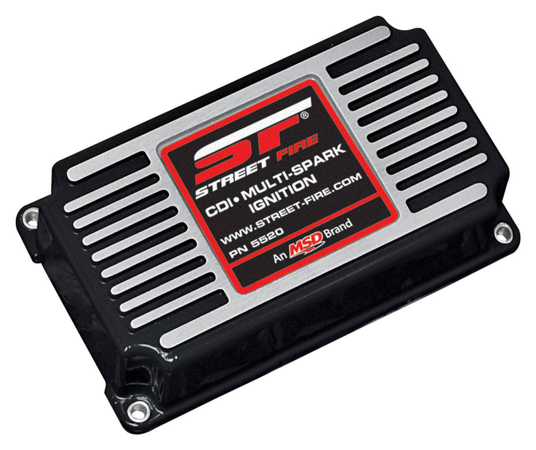 MSD IGNITION Street Fire CDI Ignition Box Part Number 5520, Digital CD Ignition, Multi-Spark, 43,000 Volts, Rev Limiter
