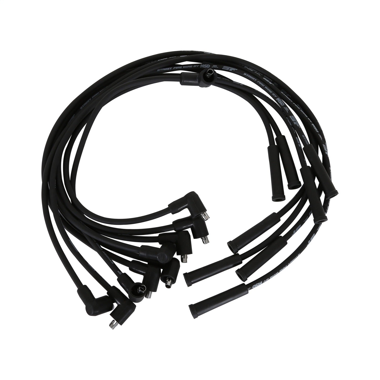 MSD Ignition 5561 Street Fire Spark Plug Wire Set for Big Block Chevy, 8 mm, Spiral Core, Black with Factory Style Boots and Terminals