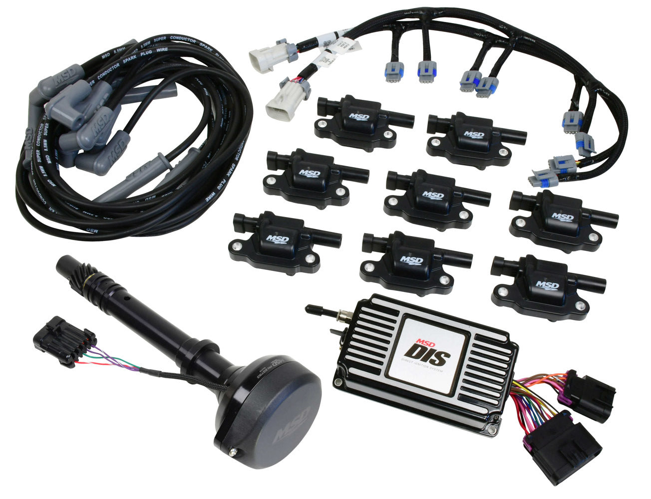 MSD Ignition 601513 DIS Ignition Kit for Small Block and Big Block Chevy V8 Engines, Black