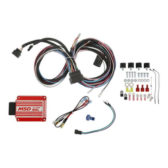 MSD Ignition Ultra 6AL Ignition Box Part 6423 with Digital CD Multi-Spark and 3-Step Rev Limiter, Red Finish