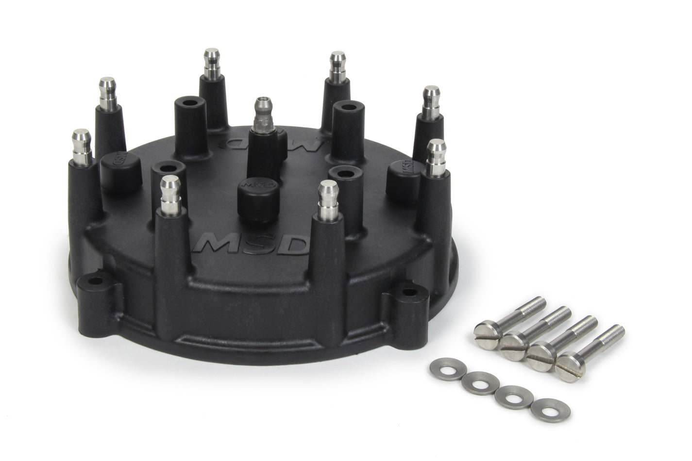 MSD Ignition MSD74083 Replacement Distributor Cap with HEI Terminals, Black Plastic, Vented Design