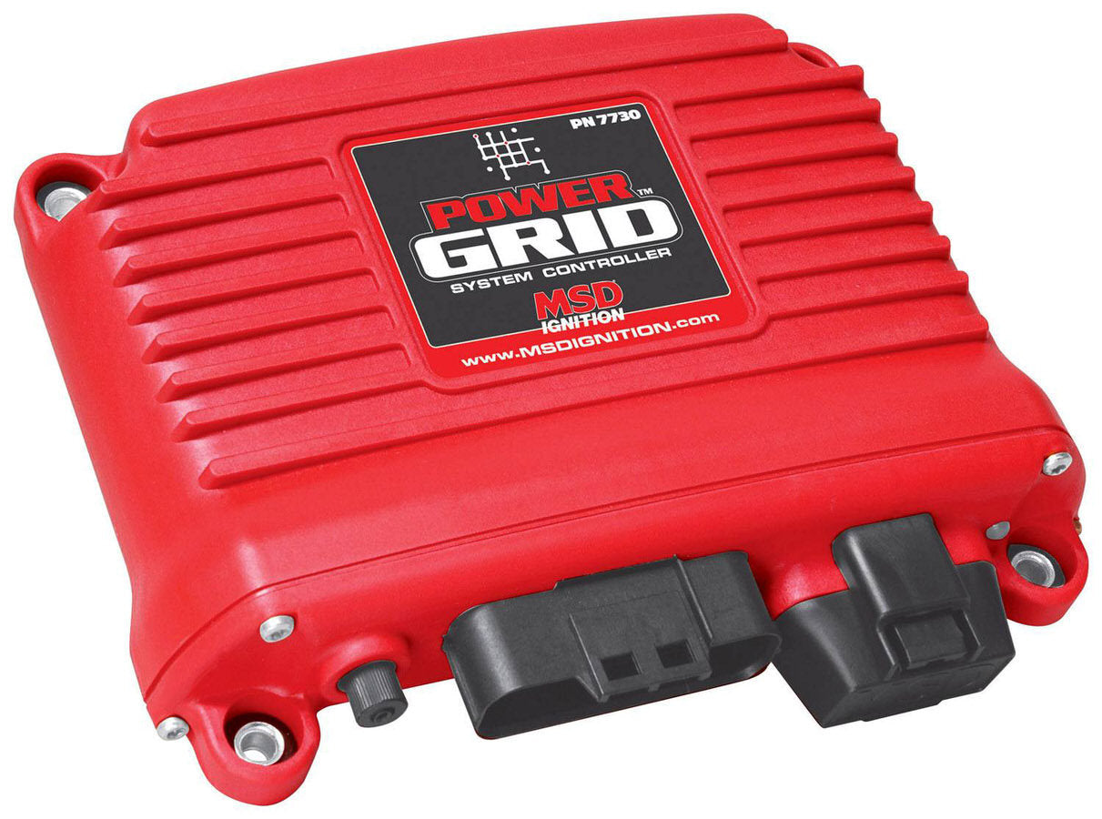 MSD Ignition Power Grid Ignition Control Module 7730 with Nitrous Retard, Manual Launch Control, and 4-Step Rev Limiter, Red