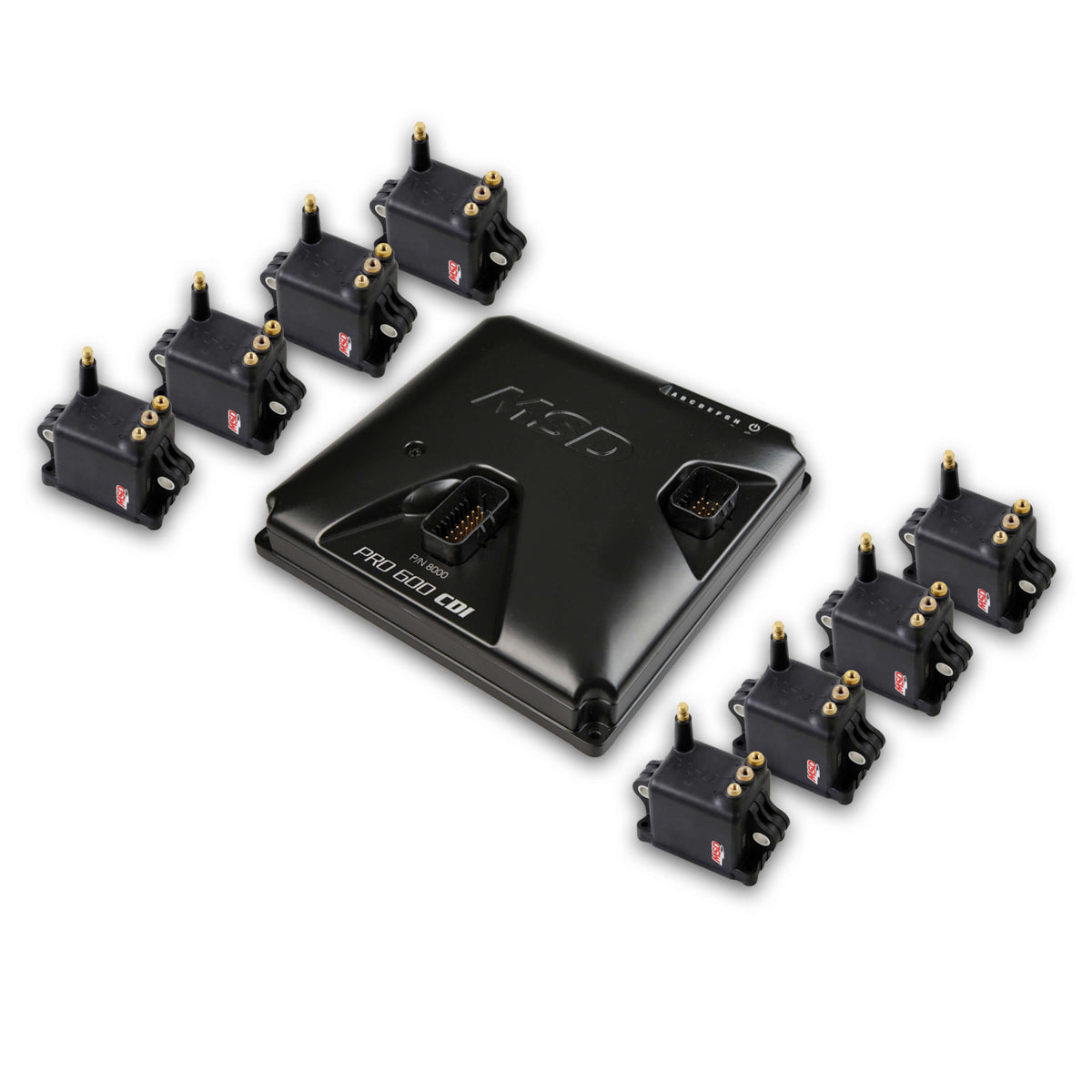 MSD Ignition Pro 600 CDI High Output Ignition Control Module with Coils and Harness for Holley EFI Systems