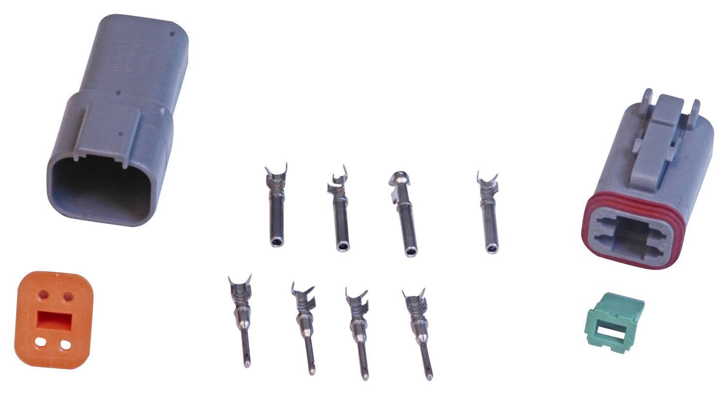 MSD Ignition 8181 Deutsch 4-Pin Electrical Connector Kit, 16 Gauge Wire