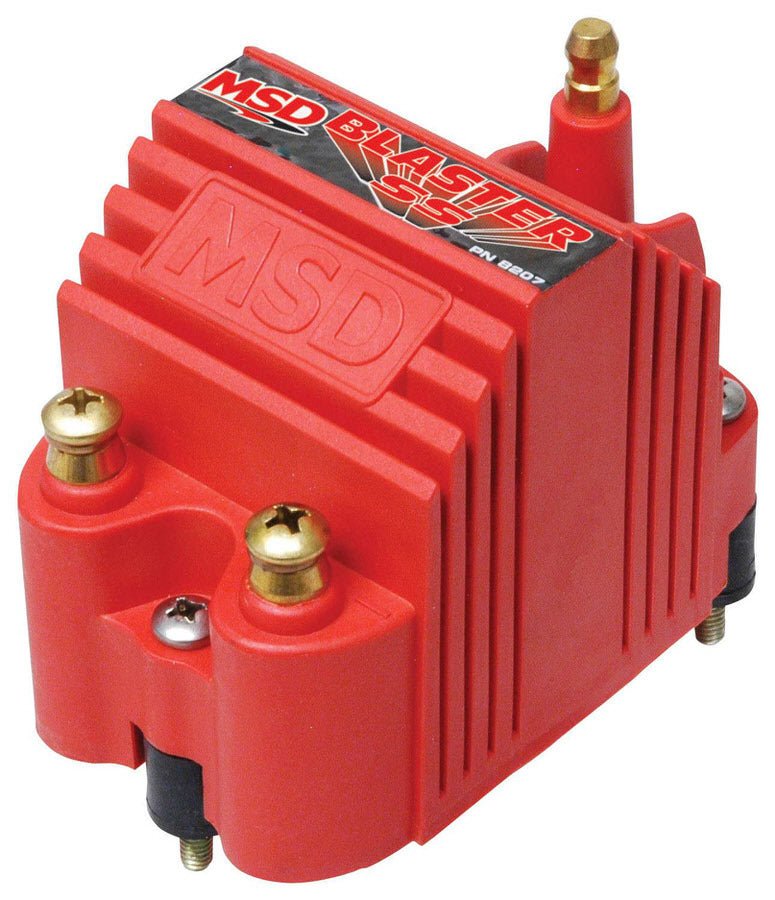 MSD Ignition Blaster SS E-Core Ignition Coil Part Number 8207, 40,000 Volt, Red