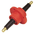 MSD Ignition 8211 Firewall Feed-Through with HEI Style Brass Terminals, Nylon and Rynite Insulation, Red and Black Finish