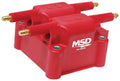 MSD Ignition MSD8239 Ignition Coil Pack for Mopar 4-Cylinder Vehicles, 0.51 Ohm, Red Finish, Flat Terminal