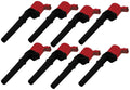 MSD Ignition 82448 Blaster Coil-On-Plug Red Set of 8 for Ford 4.6L SOHC Engines