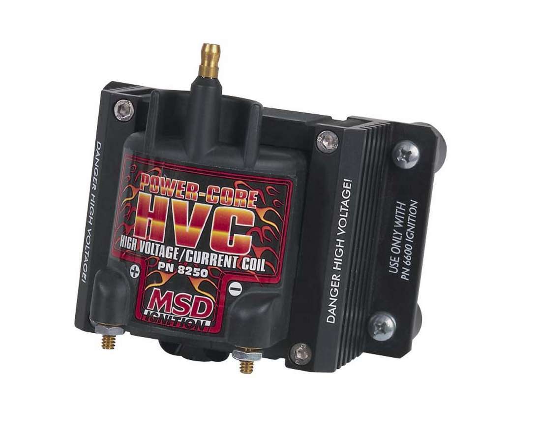 MSD Ignition MSD8250 Blaster HVC E-Core Ignition Coil, 34,000 Volts, Male HEI, Black