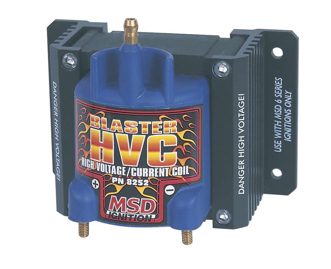 MSD Ignition 8252 Blaster HVC E-Core Ignition Coil, 42,000 Volts, Blue