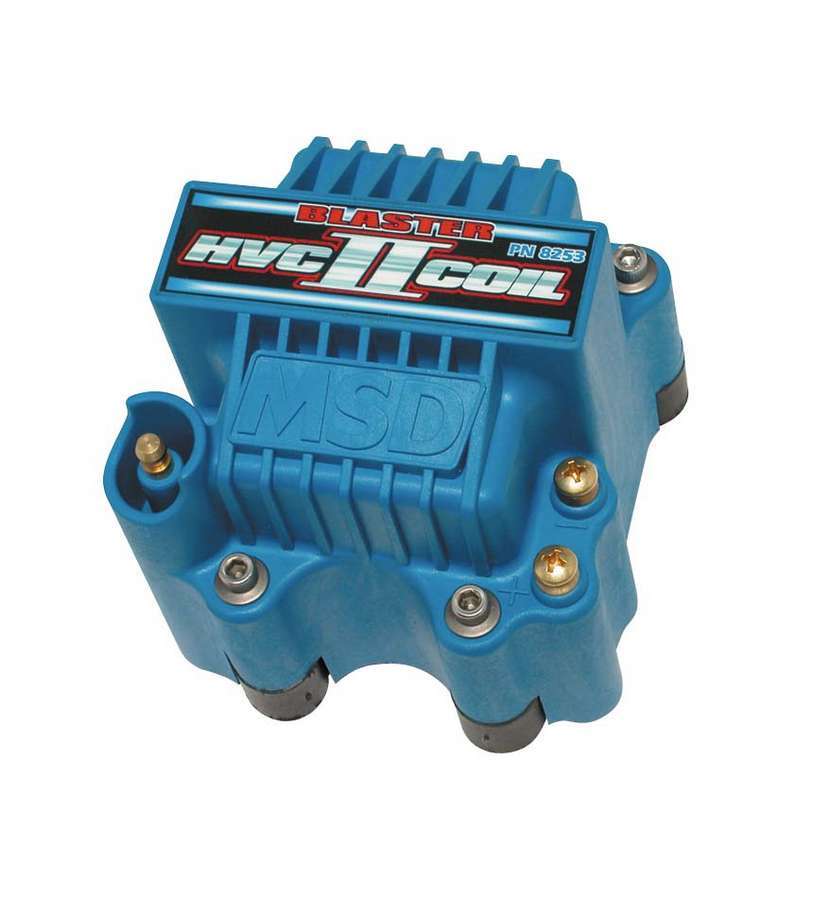 MSD Ignition Blaster HVC II Coil Part 8253 with U-Core, 44,000 Volts, Blue
