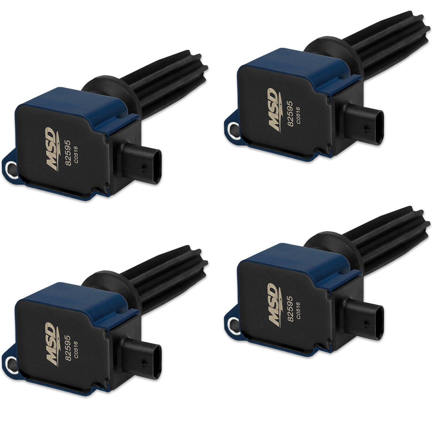 MSD Ignition Coil Pack 825945 Coil-On-Plug Blue for Ford EcoBoost 2.0L and 2.3L Engines
