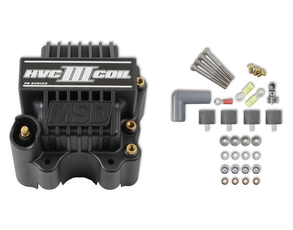 MSD Ignition HVC III U-Core Ignition Coil 0.160 Ohm Male HEI 45,000 Volts Black