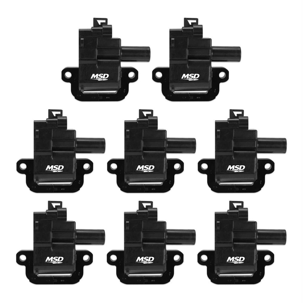 MSD Ignition 826283 Blaster Coil Pack Set for GM LS-Series Engines, Black, 8-Pack