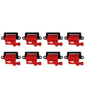 MSD Ignition MSD82648 Blaster LS Ignition Coil Pack for GM LS-Series Engines, Female Socket, Red, Set of 8