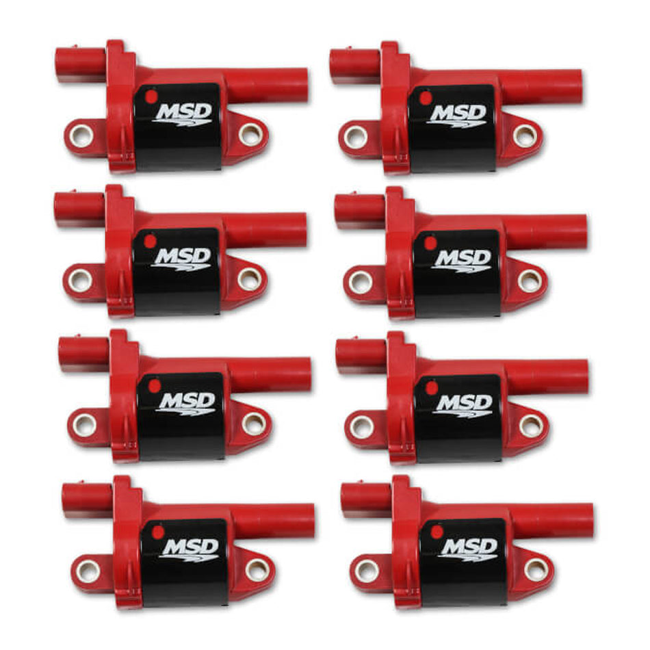 MSD Ignition 82688 Blaster Gen V Round Ignition Coil Pack Set of 8 for GM V8 2014 and Up