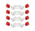 MSD Ignition Coil Pack Pro CDI 600 Square 0.064 Ohm Male HEI Red Set of 8