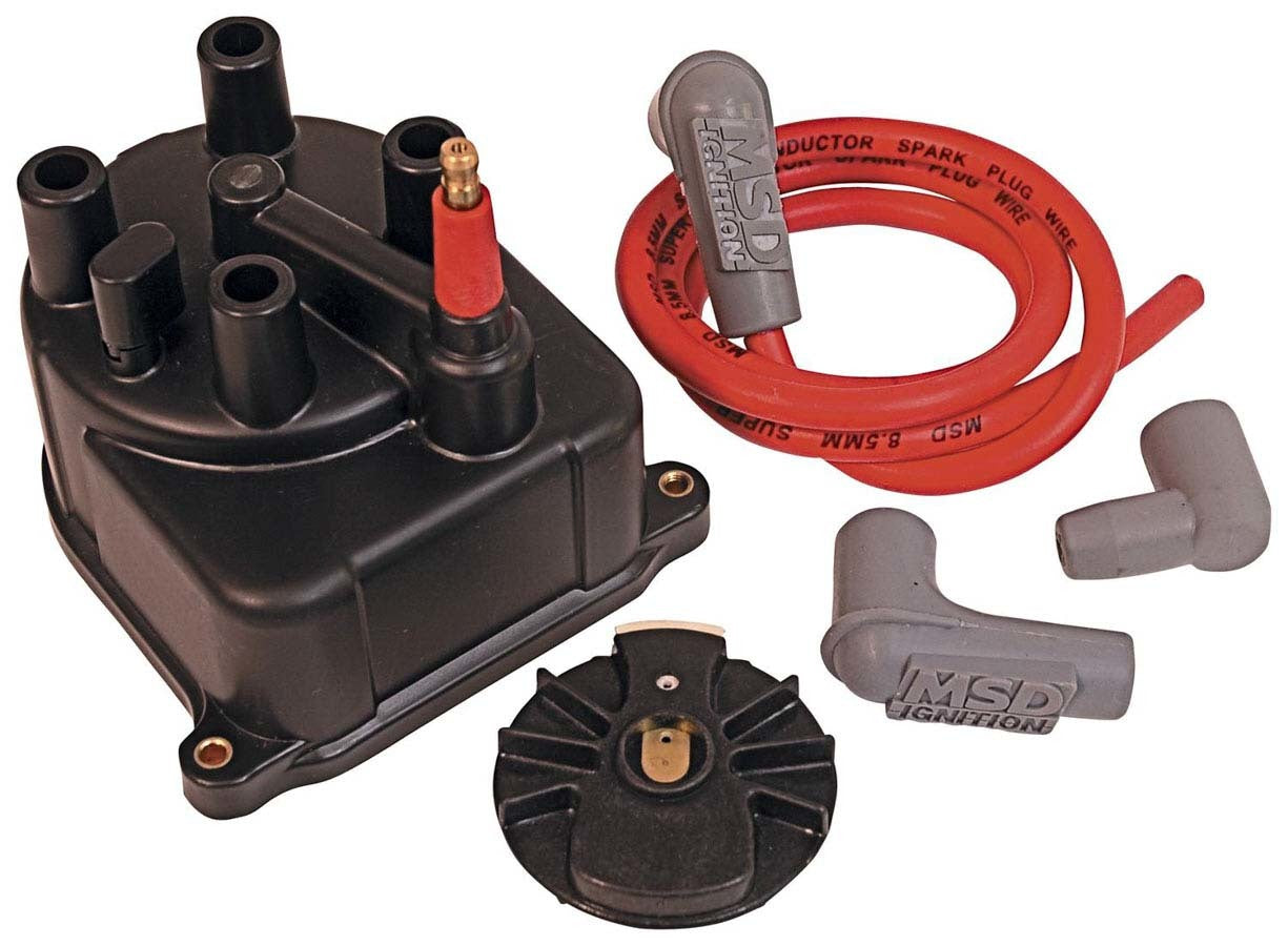 MSD Ignition 82923 Cap and Rotor Kit for Honda Civic and CRX 1.5L / 1.6L Engines