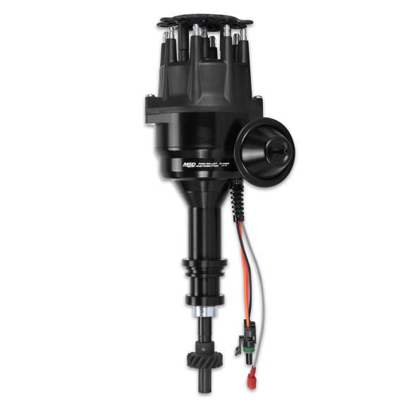 MSD Ignition 83503 Pro-Billet Ready-To-Run Distributor for Big Block Ford Engines with Magnetic Pickup and Mechanical / Vacuum Advance, Black Finish