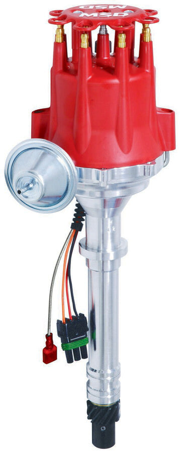 MSD Ignition 8360 Chevy V8 Billet Ready-To-Run Distributor with Magnetic Pickup and Mechanical / Vacuum Advance