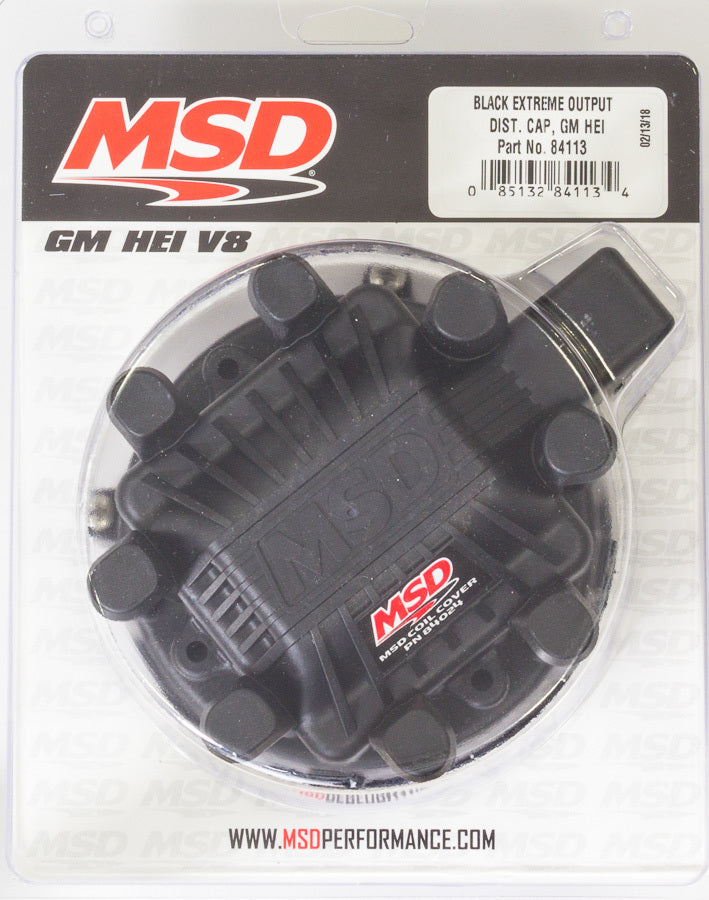 MSD Ignition 84113 GM HEI Distributor Cap with Aluminum Terminals and Twist Lock