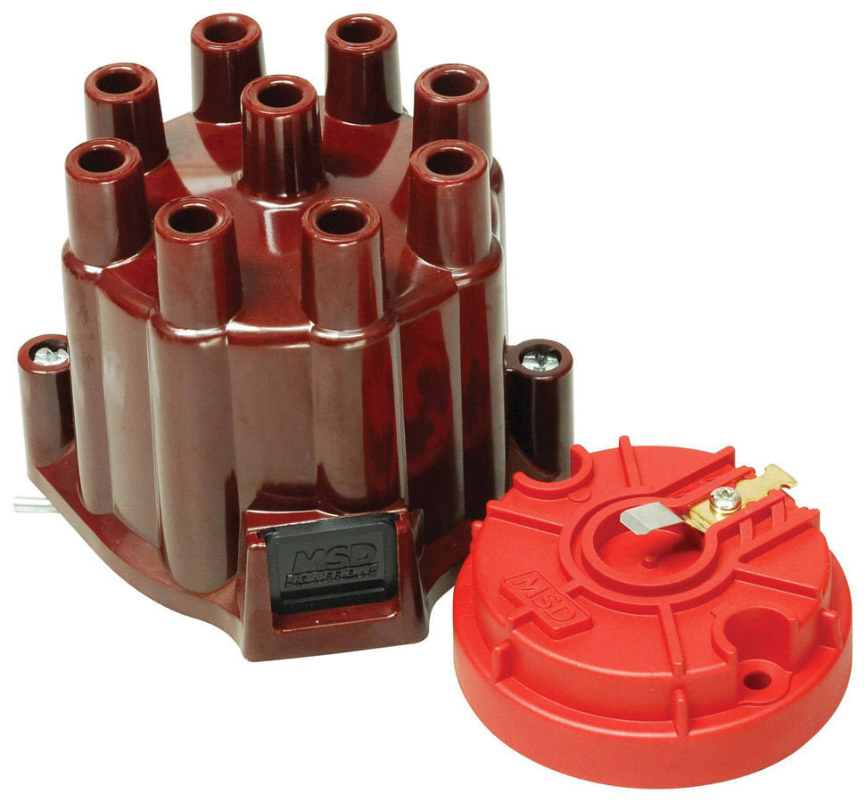 MSD Ignition 8442 Distributor Cap and Rotor Kit for GM V8 with Brass Terminals