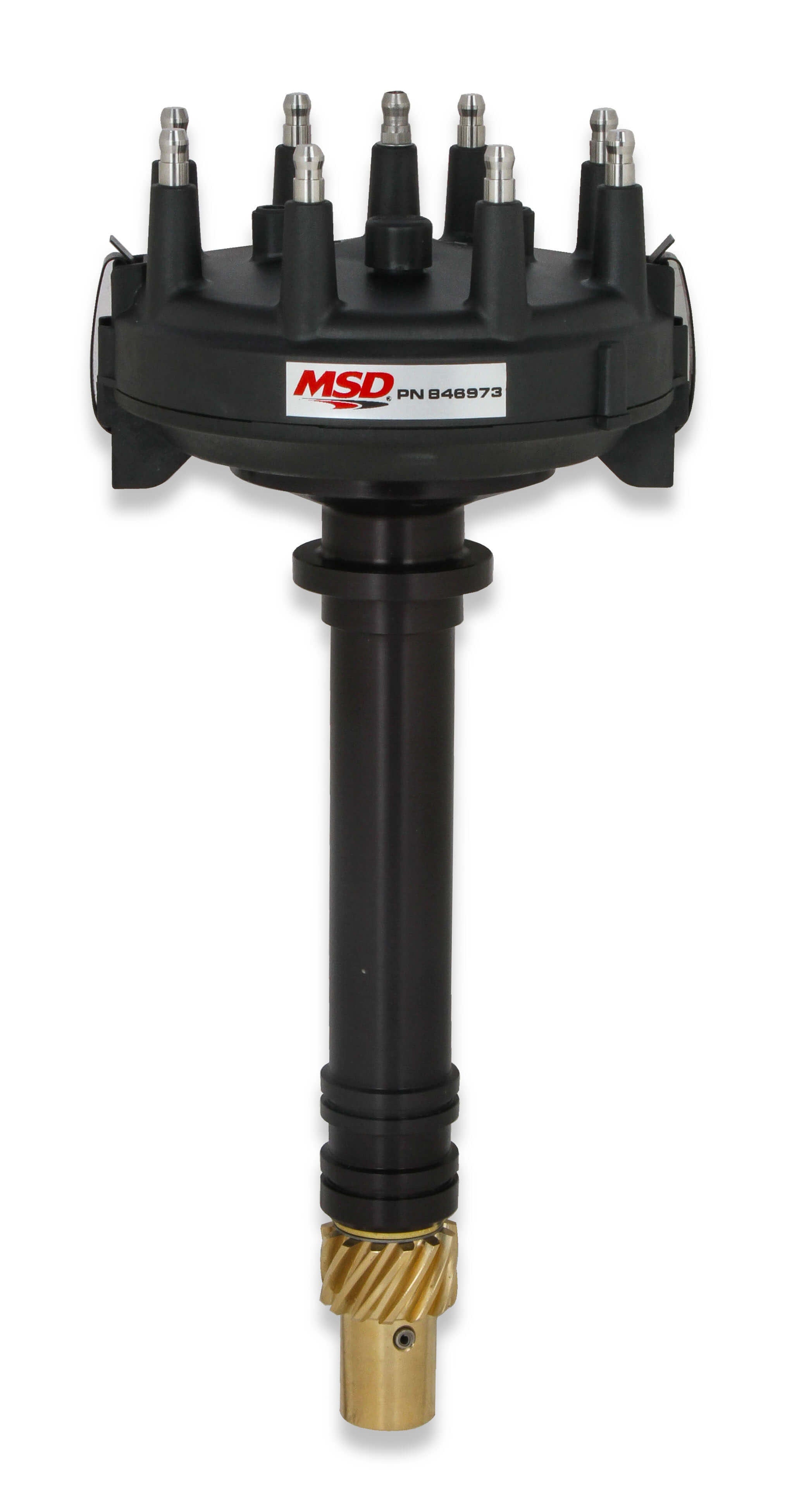 MSD Ignition 846973 Chevy V8 Crank Trigger Distributor with HEI Cap and Locked Advance
