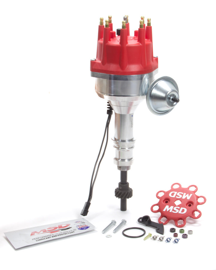 MSD Ignition 84791 Ford 289/302 Pro-Billet Distributor with Steel Gear and Magnetic Pickup