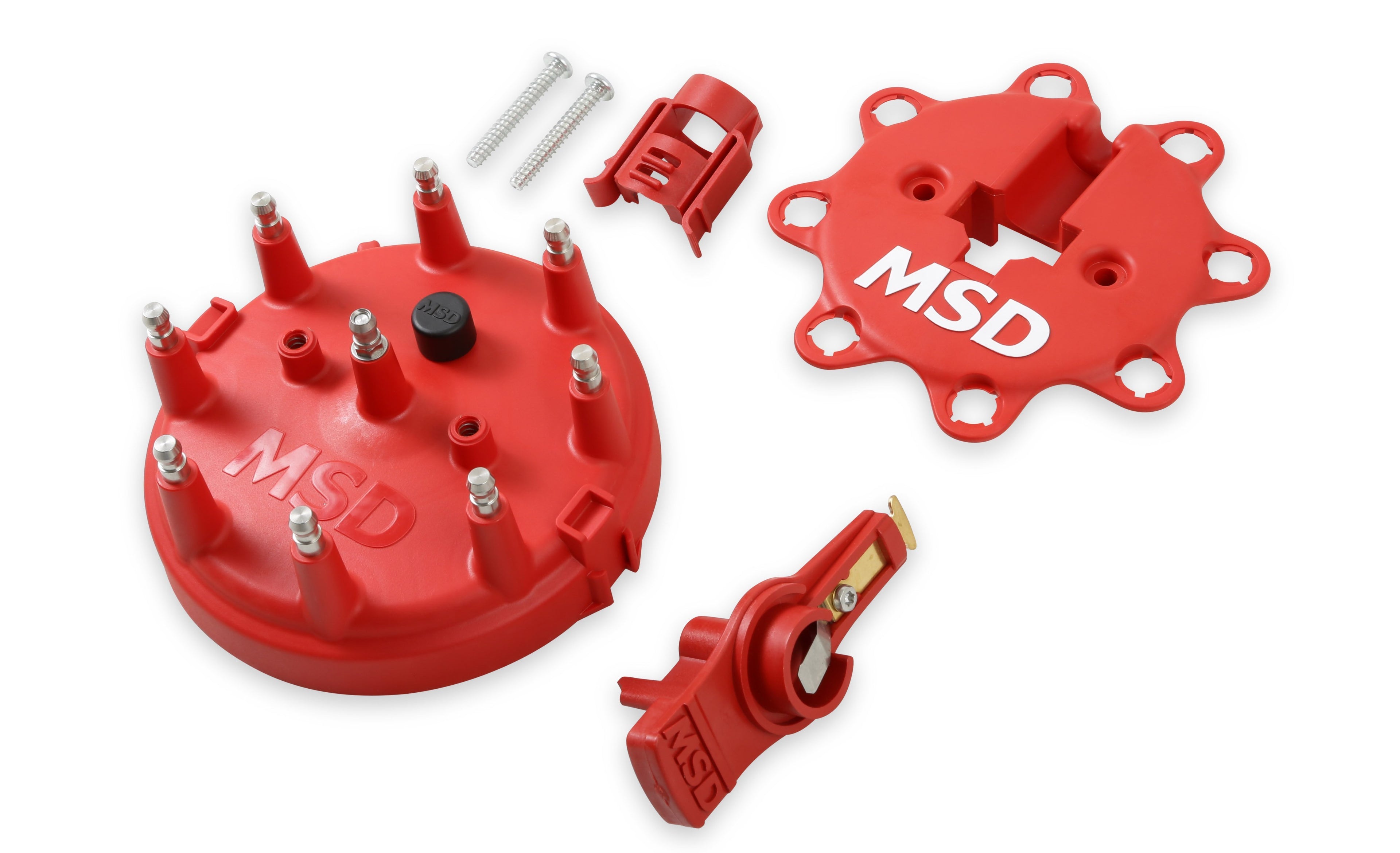 MSD Ignition Cap And Rotor Kit 8482 For Ford V8 1985-1995 HEI Style Stainless Terminals