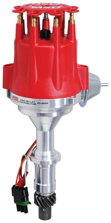 MSD Ignition 8528 Pontiac V8 Ready-To-Run Distributor with Magnetic Pickup and Vacuum/Mechanical Advance