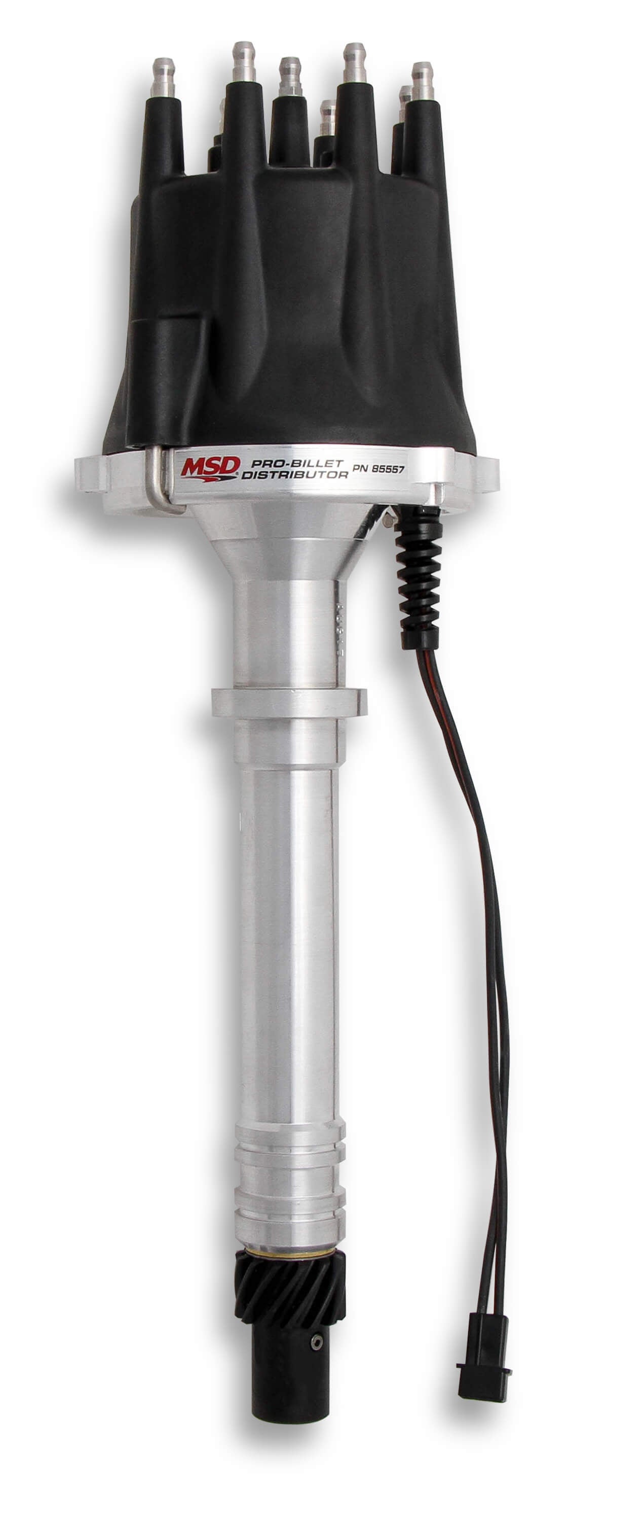 MSD Ignition 85557 Chevy V8 Distributor Pro-Billet with Black Cap and Mechanical Advance