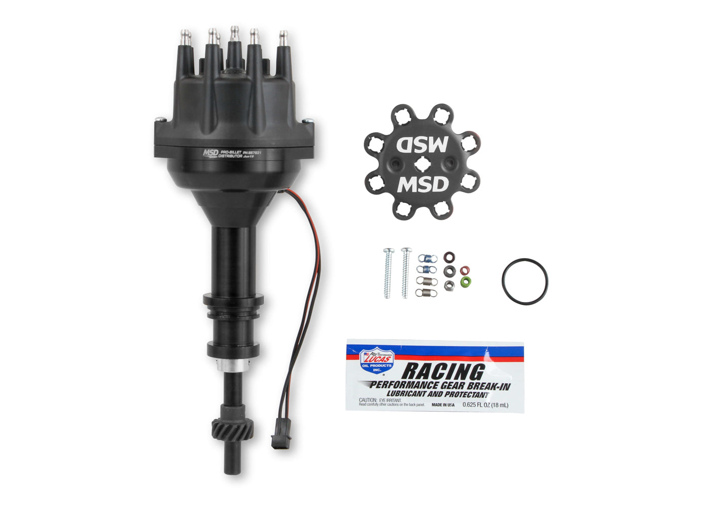 MSD Ignition 857831 SBF 351W Pro Billet Distributor with Magnetic Pickup and Mechanical Advance