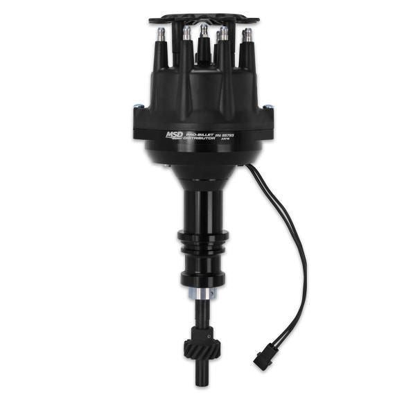 MSD Ignition 85793 SBF 302 Pro Billet Distributor with Magnetic Pickup and Mechanical Advance, Black Finish