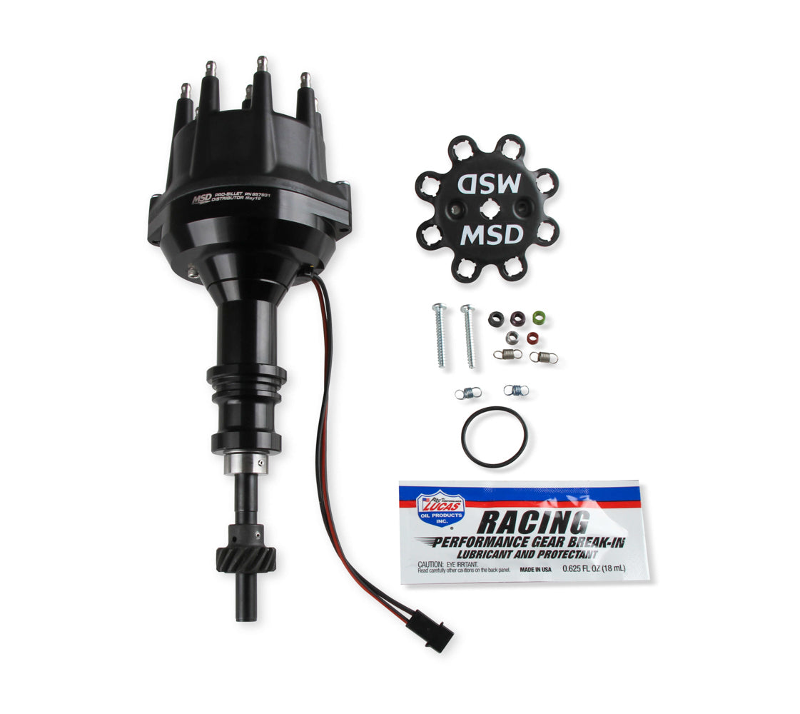 MSD Ignition Pro-Billet Distributor SBF 302 with Steel Gear and Magnetic Pickup