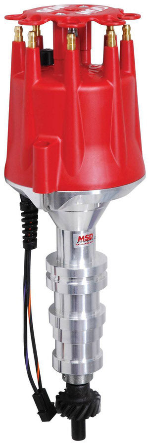 MSD Ignition 8594 Ford FE-Series Pro-Billet Magnetic Pickup Distributor with Mechanical Advance and HEI Terminal