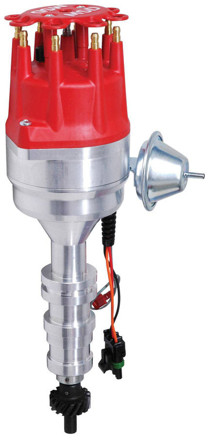 MSD Ignition 8595 Ford FE Series Ready-To-Run Distributor with Magnetic Pickup and Vacuum/Mechanical Advance