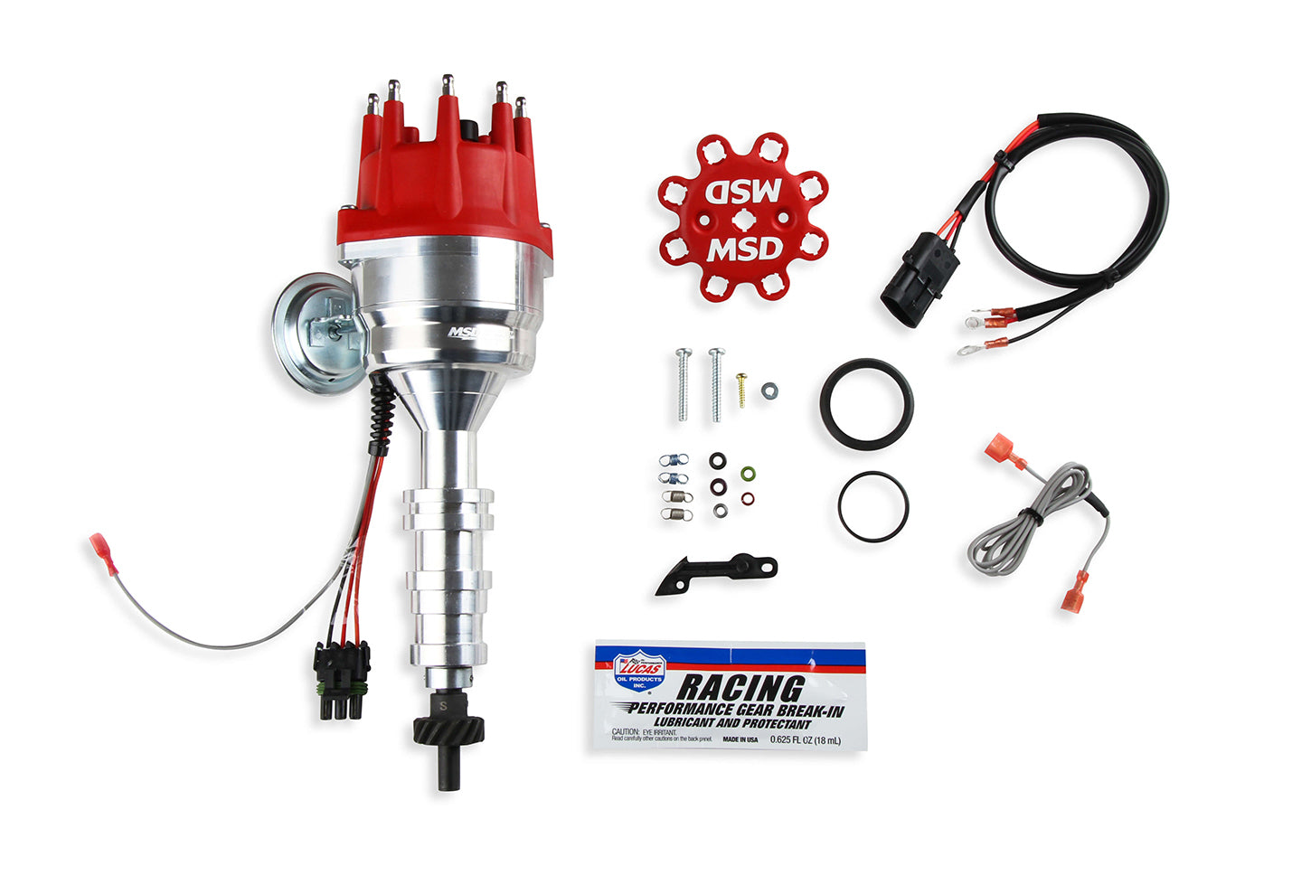 MSD Ignition 85951 Billet Distributor for Ford FE-Series with Magnetic Pickup and Vacuum/Mechanical Advance