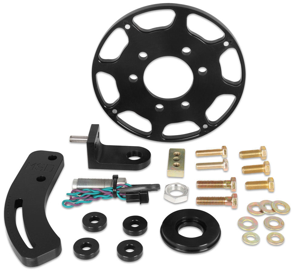MSD Ignition Crank Trigger Kit SBC with 7 Inch Balancer and Magnetic Sensor