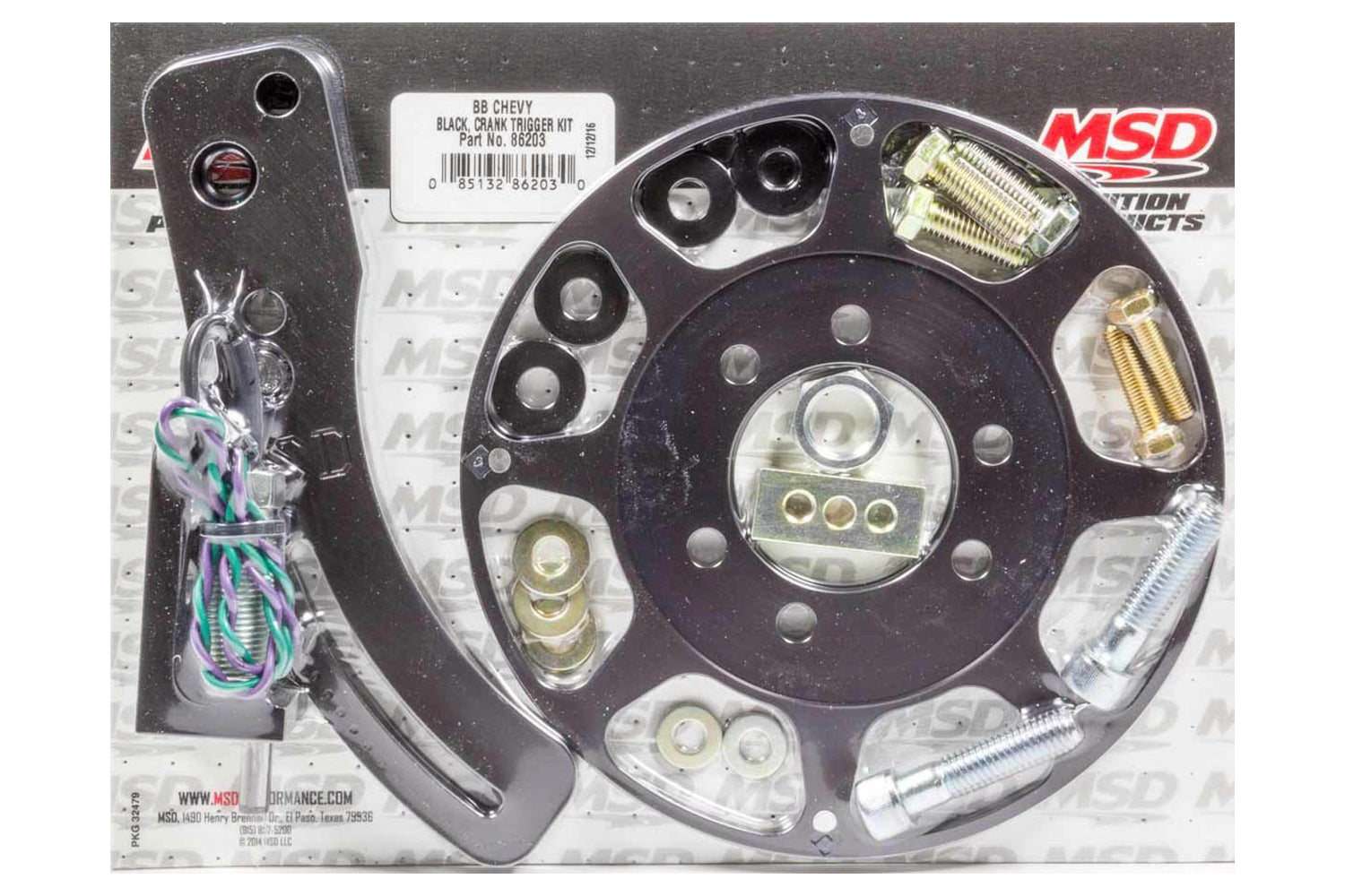 MSD Ignition BBC Crank Trigger Kit 86203 with Flying Magnet and Magnetic Sensor