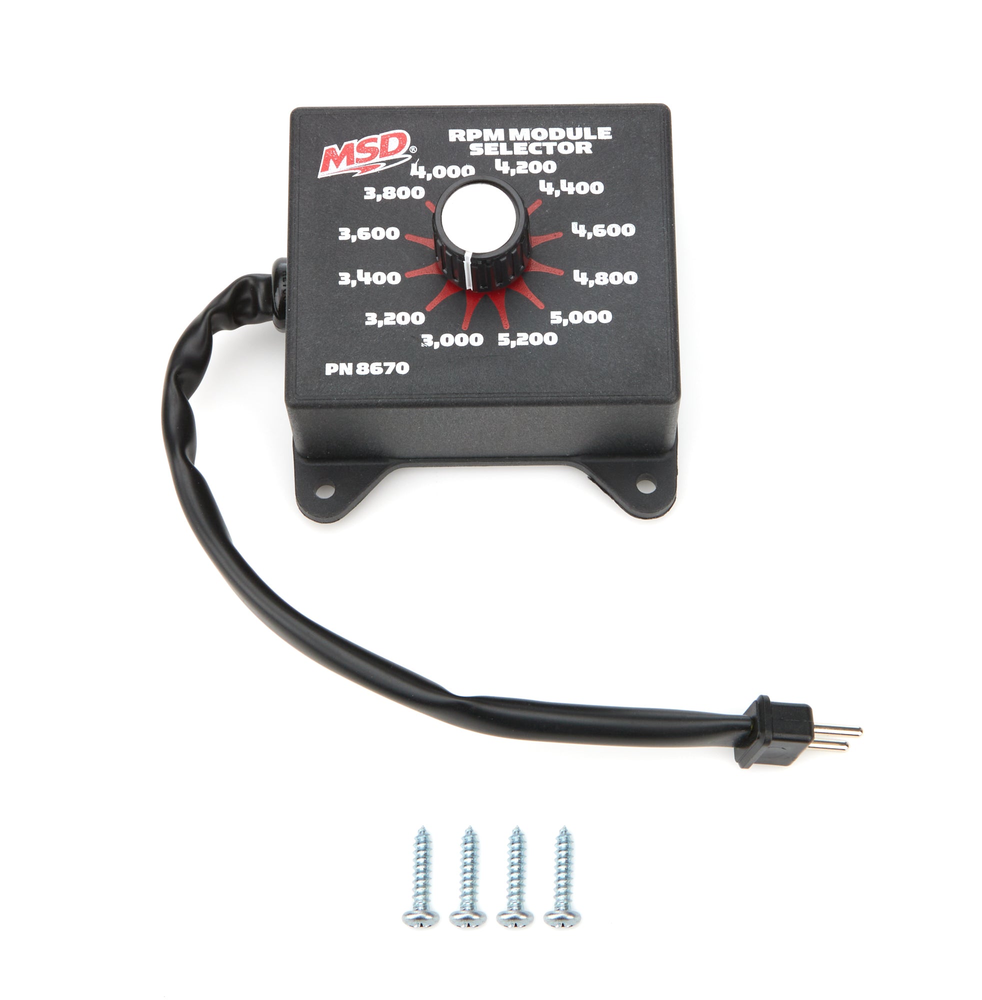 MSD Ignition 8670 RPM Module Selector, 3000-5200 RPM Dial, 200 RPM Increments