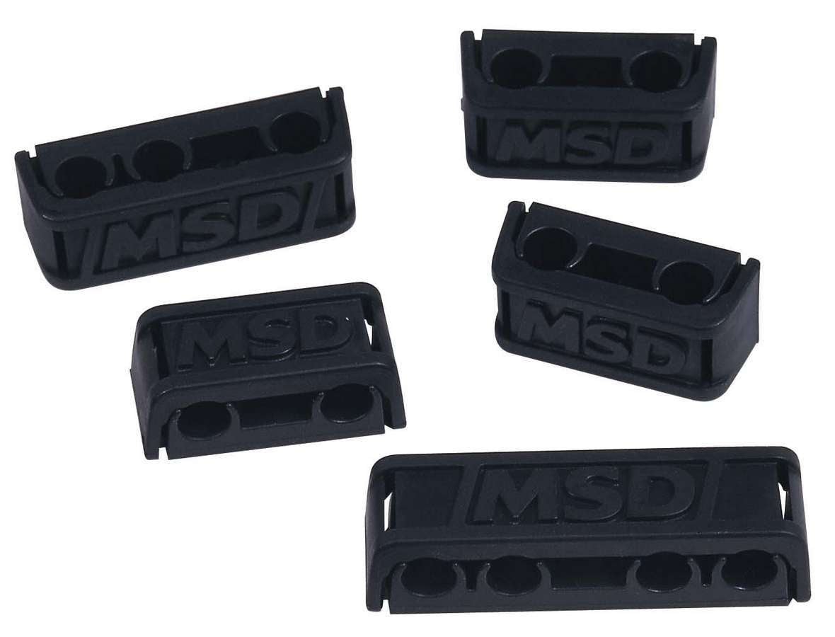 MSD Ignition 8843 Pro-Clamp Spark Plug Wire Loom Kit, 7/8.5 mm, Plastic Black, Clamp Style