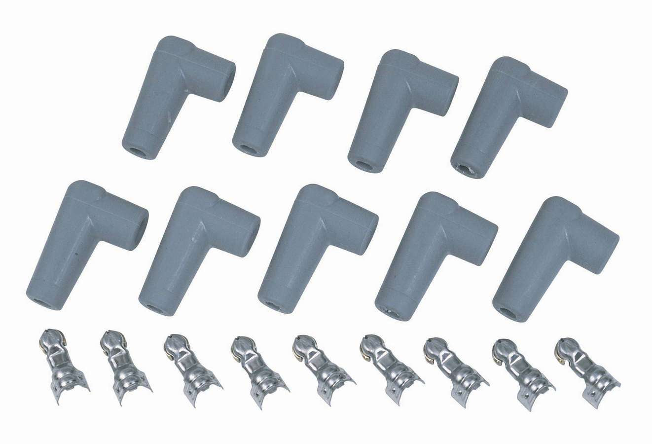 MSD Ignition 8848 Distributor and Coil Boot Kit, 8.5 mm Low Profile 90 Degree HEI Style Gray Set of 9