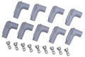 MSD Ignition 8850 Spark Plug Boot and Terminal Kit, 8.5 mm, 90-Degree HEI Style, Gray, Set of 9