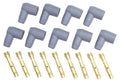 MSD Ignition 8851 Socket Style Distributor Boots Set of 9, 8.5 mm, 90 Degree, Gray