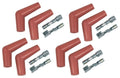 MSD Ignition 8853 Pro Race Spark Plug Boot Set, 8 Pack, 8.5 mm Diameter, 115 Degree Red