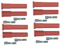MSD Ignition 8854 Pro Race Spark Plug Boot Kit, 8.5 mm, Straight, Red, Set of 8