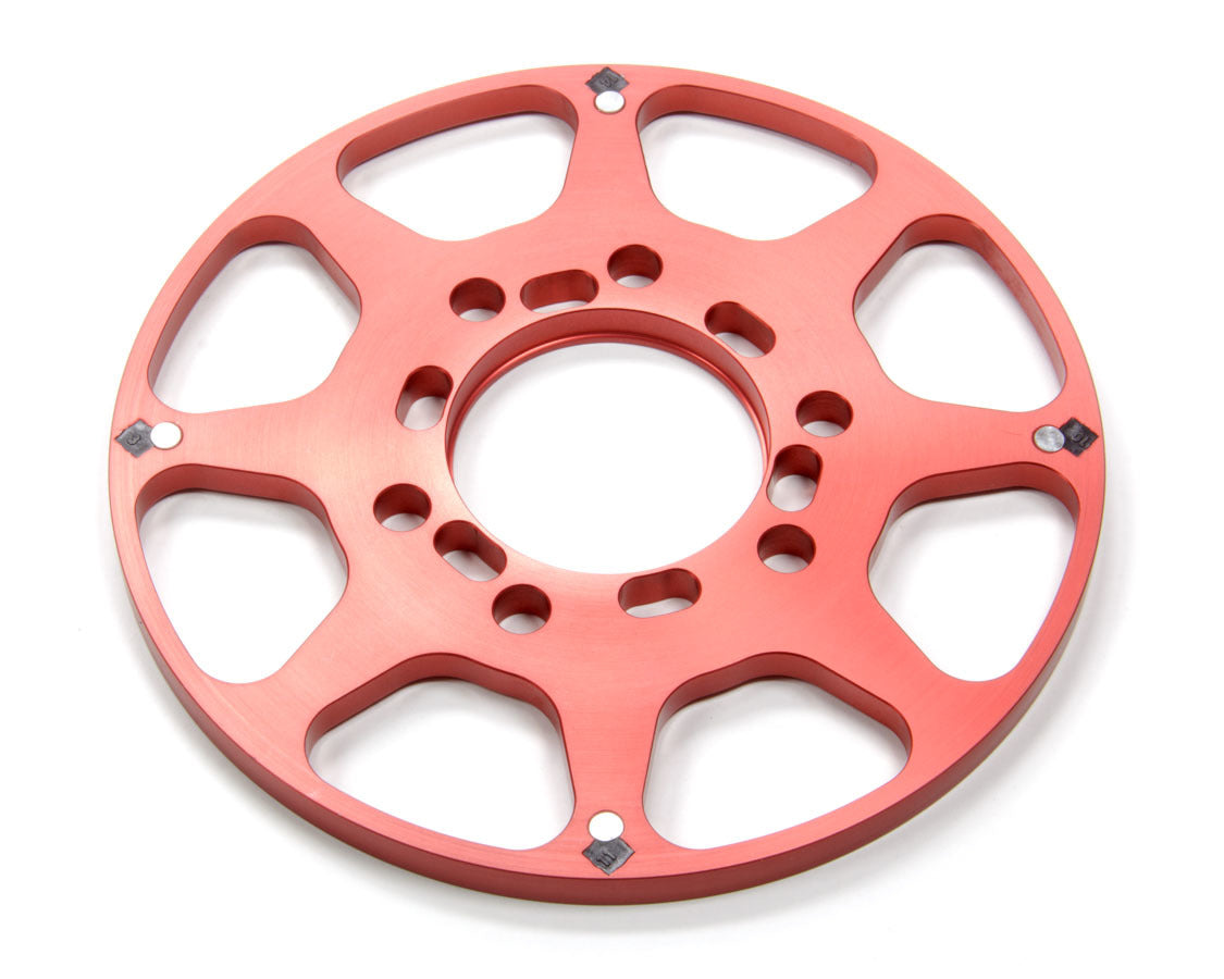 MSD Ignition ASY12728 Crank Trigger Wheel for Mopar B and RB Series Engines, Aluminum, Red Anodized, 7.31 Inch Diameter