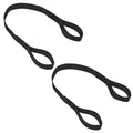 MACS Custom Tie-Downs 111218 1 Inch x 18 Inch Black Nylon Tow Loop Pair with 4,000 lb Capacity