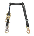 MACS Custom Tie-Downs 111941 Fuel Jug Strap with Flat Snap Hooks, 1 Inch Wide, 10 Feet Long, 2,880 lb Capacity, Black Nylon Webbing